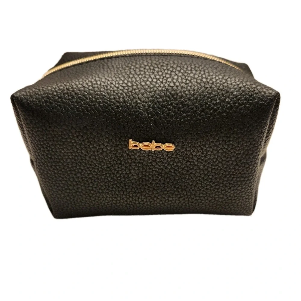 bebe LOGO BLK TRAVEL COSMETIC BAG~TOILETRIES